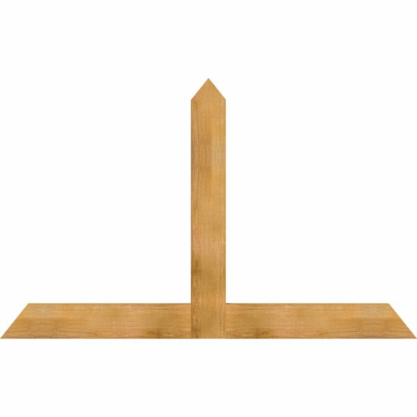 Ekena Millwork Portland Rough Sawn Timber Gable Bracket, Western Red Cedar, 72"W x 45"H x 2"D x 6"F, 15/12 Pitch GBW072X45X0206POR00RWR - main